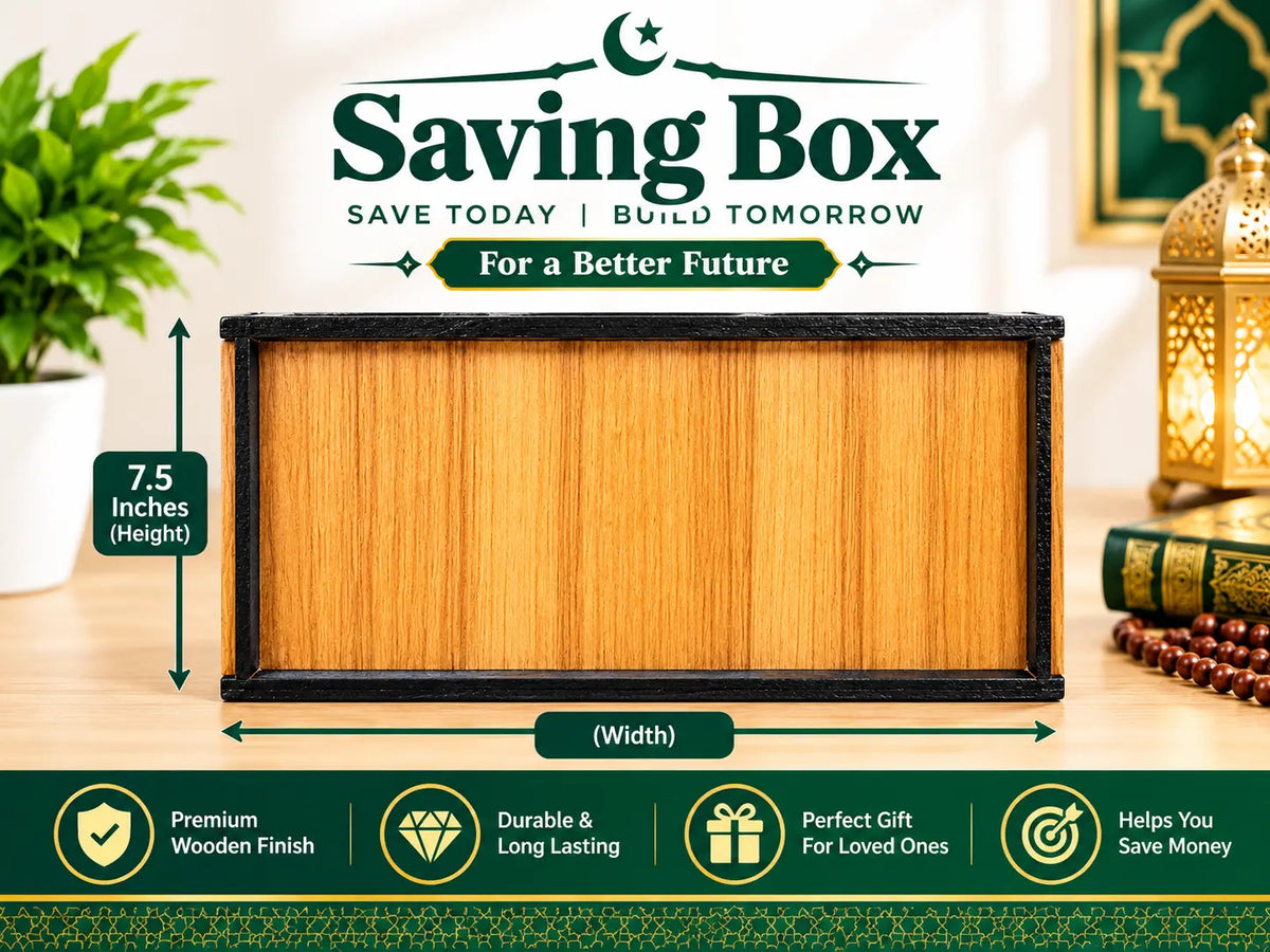 Rs 100,000 Cash Saving Wooden Box