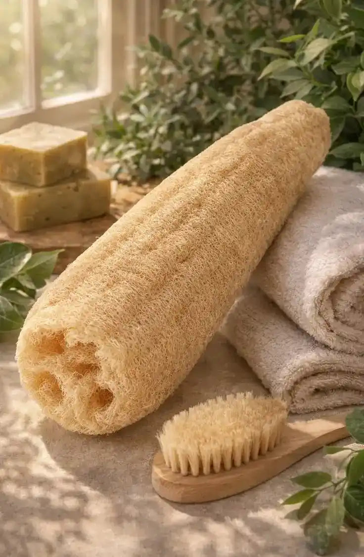 100% Organic Loofah Sponge Pack of 6 – Size 12 Inches (1 Feet)