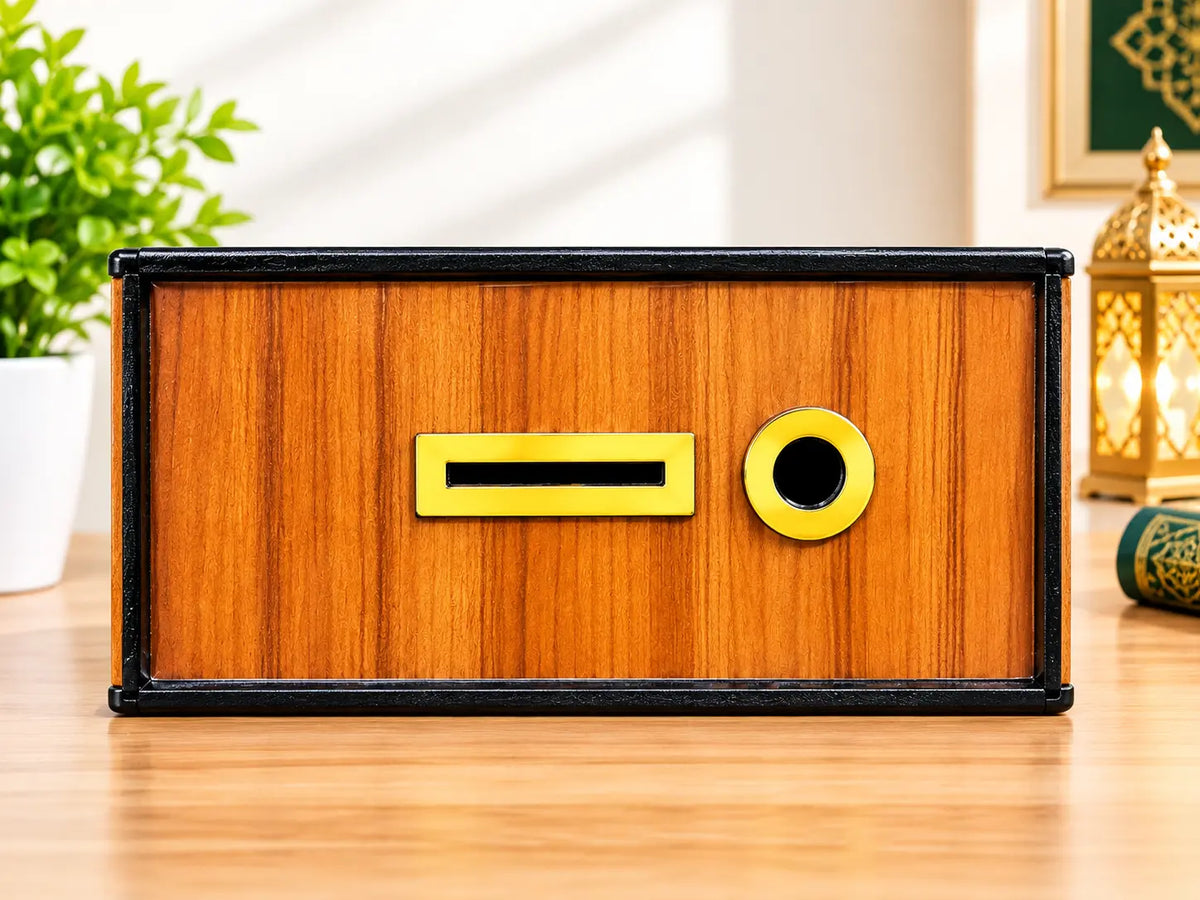 Rs 100,000 Cash Saving Wooden Box