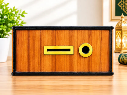 Rs 100,000 Cash Saving Wooden Box