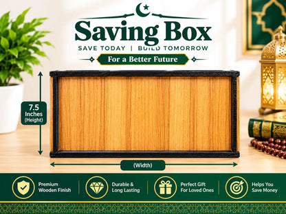 Rs 100,000 Cash Saving Wooden Box