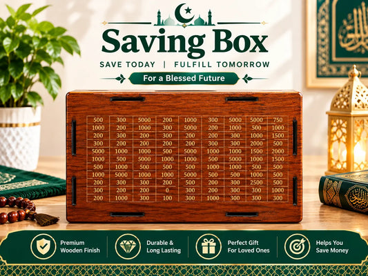 Rs 300,000 Cash Saving Wooden Box – Large Size