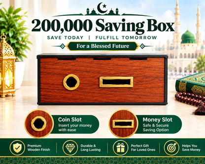 Rs 200,000 Cash Saving Wooden Box