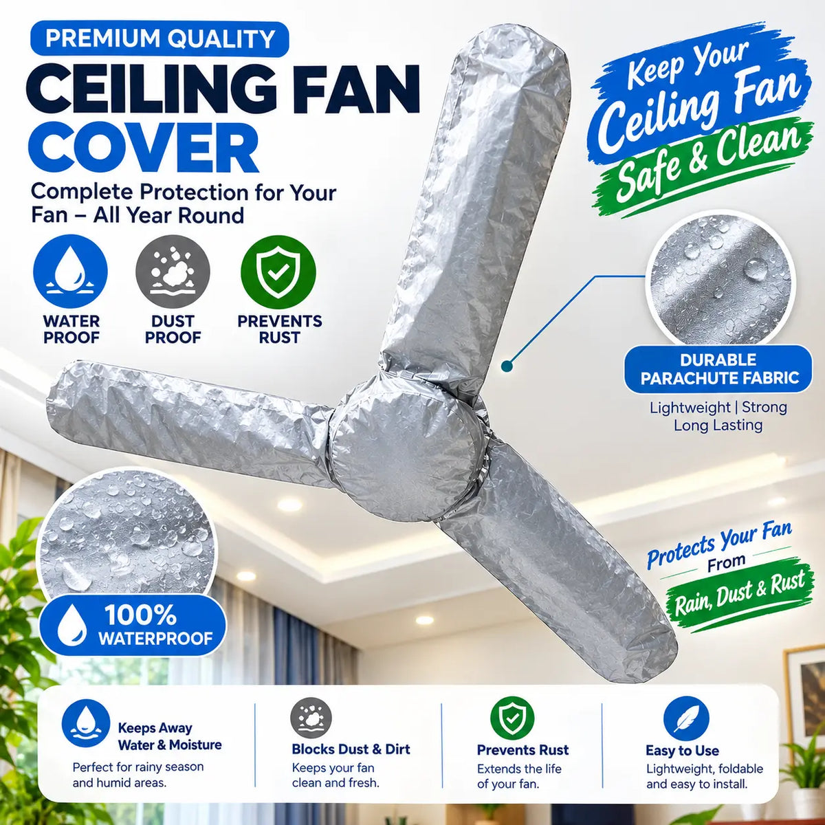 Parachute Ceiling fan cover set